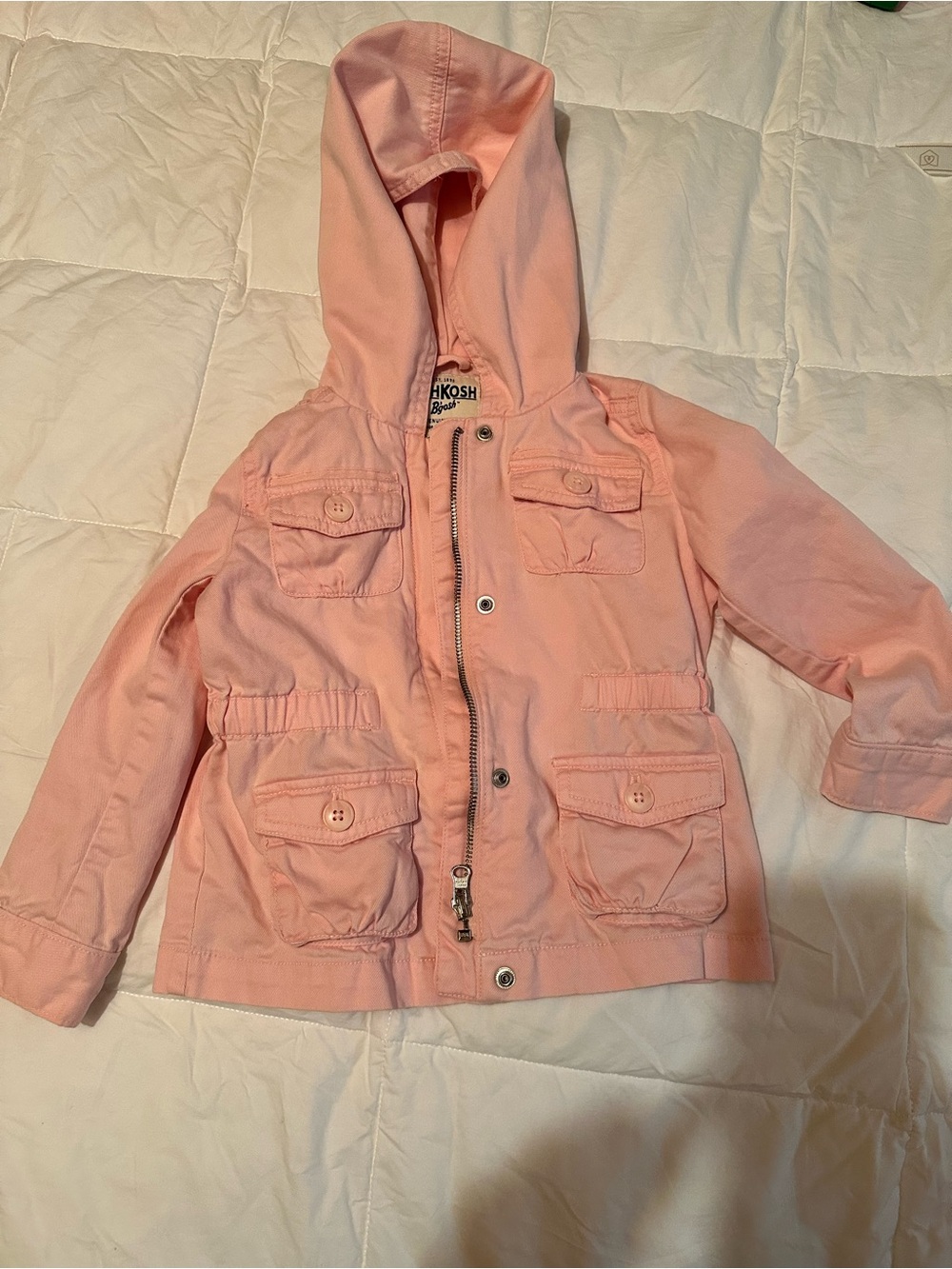 OshKosh B'gosh Light Pink Hooded Kids Raincoat